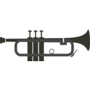 download Trumpet clipart image with 225 hue color