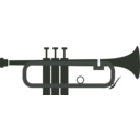 download Trumpet clipart image with 270 hue color