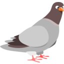 download Pigeon clipart image with 0 hue color
