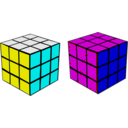 download Rubiks Cube clipart image with 180 hue color