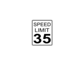 Ca Speed Limit 35 Roadsign