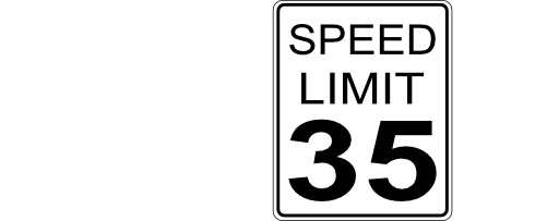 Ca Speed Limit 35 Roadsign