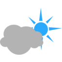 download Weather Symbol Semicloudy Day clipart image with 180 hue color