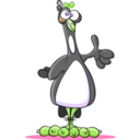 download Penguin O K clipart image with 90 hue color