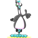 download Penguin O K clipart image with 180 hue color