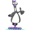 download Penguin O K clipart image with 270 hue color