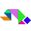 download Tangram clipart image with 90 hue color