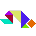 download Tangram clipart image with 225 hue color