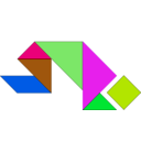 download Tangram clipart image with 270 hue color