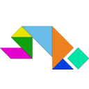 download Tangram clipart image with 0 hue color