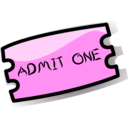 download Ticket clipart image with 180 hue color