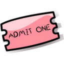 download Ticket clipart image with 225 hue color