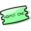 download Ticket clipart image with 0 hue color