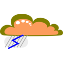download Drakoon Thunder Cloud 2 clipart image with 180 hue color