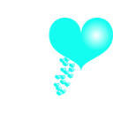 download Red Heart clipart image with 135 hue color