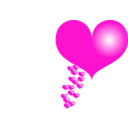 download Red Heart clipart image with 270 hue color