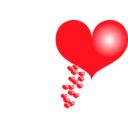 download Red Heart clipart image with 315 hue color