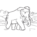 download Coloring Book Mammoth clipart image with 315 hue color