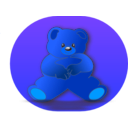 download Teddy Bear clipart image with 180 hue color