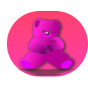 download Teddy Bear clipart image with 270 hue color