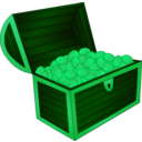 download Treasure Chest clipart image with 90 hue color