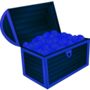 download Treasure Chest clipart image with 180 hue color