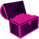 download Treasure Chest clipart image with 270 hue color