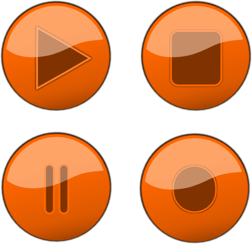 Orange Glossy Buttons