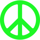 download Peace Symbol clipart image with 90 hue color