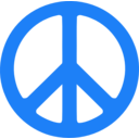 download Peace Symbol clipart image with 180 hue color
