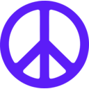 download Peace Symbol clipart image with 225 hue color