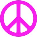 download Peace Symbol clipart image with 270 hue color