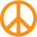 download Peace Symbol clipart image with 0 hue color