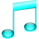 download Music Note Icon clipart image with 180 hue color