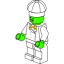 download Lego Town Chef clipart image with 45 hue color