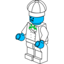 download Lego Town Chef clipart image with 135 hue color