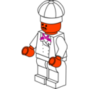 download Lego Town Chef clipart image with 315 hue color