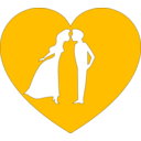 download Couple In Heart clipart image with 45 hue color