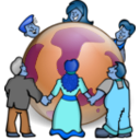 download Embrace The World clipart image with 180 hue color