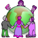 download Embrace The World clipart image with 270 hue color