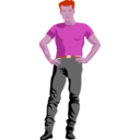 download Assertive Guy By Rones Posterized clipart image with 315 hue color