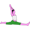 download Hanumanasana clipart image with 270 hue color