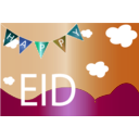 download Happy Eid clipart image with 180 hue color