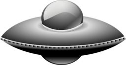 Ufo In Metalic Style