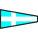 download Signal Flag 4 clipart image with 180 hue color