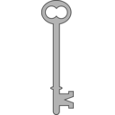 download Skeleton Key clipart image with 135 hue color