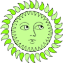 download Sun clipart image with 45 hue color