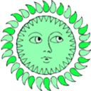 download Sun clipart image with 90 hue color