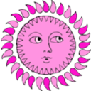 download Sun clipart image with 270 hue color