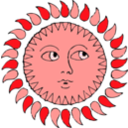 download Sun clipart image with 315 hue color